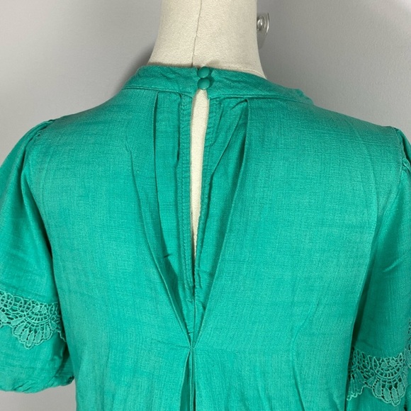 🌸New York & Co Boho Dress Linen Blend with pockets & puff sleeves size small - Picture 5 of 10